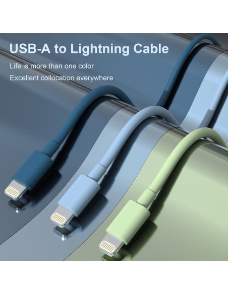6 Cargadores Lightning MFi para iPhone 14 13 12 11 - 1.83m 6 Cargadores Lightning MFi para iPhone 14 13 12 11 - 1.83m