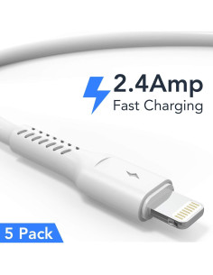 Cable USB a Lightning 15 cm ULIFTUS 5Pack Carga Rápida 2