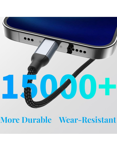 Cable de carga USB a Lightning Sailift 2 pies MFi - Paquete de 2