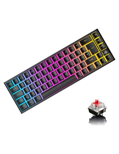 Teclado Mecánico Gaming LexonElec MK26 60% RGB Negro