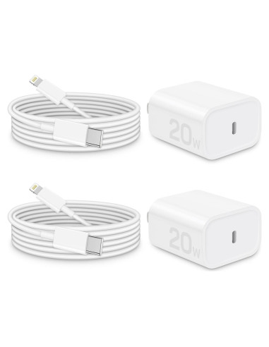 Cargador Rápido USB-C 20W MFi con Cable Lightning 6 pies - CXX
