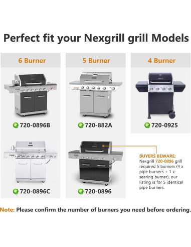 Kit de Piezas Parrilla Adviace para Nexgrill 5 Quemadores