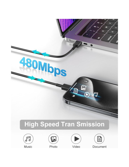 Cargador Rápido USB-C 25W MAILESI 2Pack con Cable 6ft Cargador Rápido USB-C 25W MAILESI 2Pack con Cable 6ft