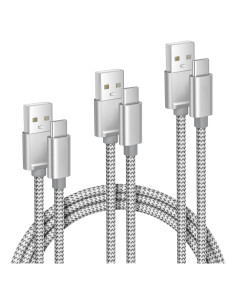 Cable de Carga USB Tipo C Elebase 3 Pack 1.5/2/3m para iPhone 16