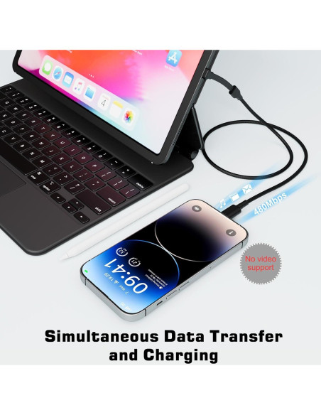 Cable USB C a USB C 1.83m 60W DbillionDa Ángulo Recto Cable USB C a USB C 1.83m 60W DbillionDa Ángulo Recto