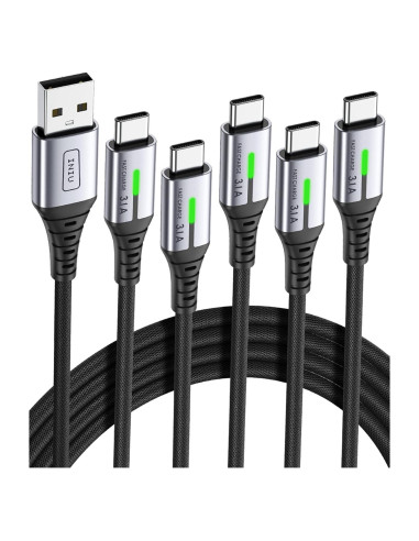 Cable USB-C INIU Carga Rápida 5 Paquetes 0.5m 1m 2m 3.1A
