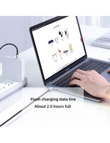Cable de Carga Rápida USB C 100W 1.83m CANFNITJA Trenzado