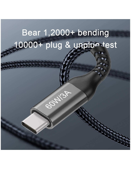 Cable USB-C a USB-C 60W 4.5m Grtoeud - 2 Pack Cable USB-C a USB-C 60W 4.5m Grtoeud - 2 Pack
