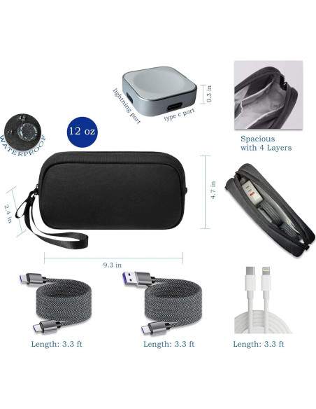 Suite de Carga Todo en Uno SOLZEK 65W para Viajes 11 Artículos Suite de Carga Todo en Uno SOLZEK 65W para Viajes 11 Artículos