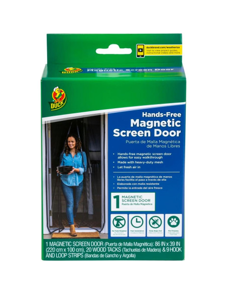 Puerta de Pantalla Magnética Duck Brand 287072, Negra Puerta de Pantalla Magnética Duck Brand 287072, Negra
