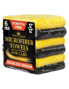 Toallas de Microfibra Sin Bordes Mighty Cleaner - 6 Piezas 30x30cm