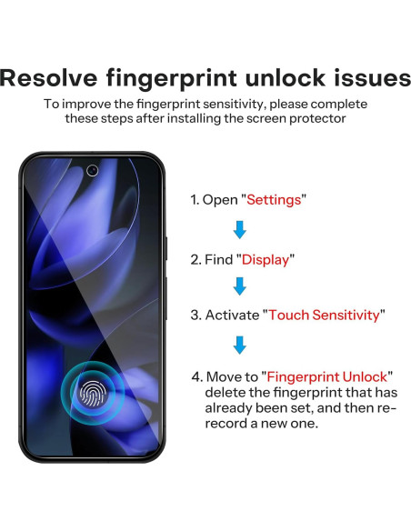 Protector de Pantalla OMOTON para Google Pixel 9a 6.3" + Lente Protector de Pantalla OMOTON para Google Pixel 9a 6.3" + Lente