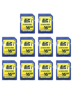 Tarjeta de Memoria SDHC 16GB INLAND Clase 10 - Paquete de 10