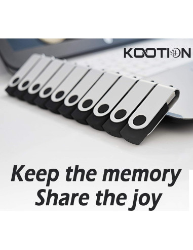 Paquete de 10 USB 2.0 KOOTION 16GB Negro - Memoria Flash