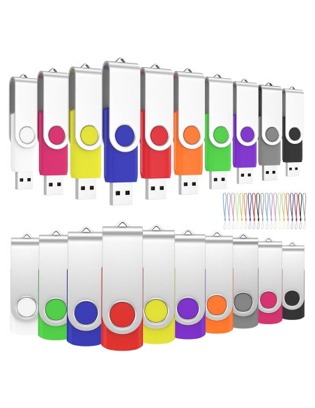 Paquete de 20 Unidades Flash USB 2.0 ABLAZE 128MB con Cuerdas Paquete de 20 Unidades Flash USB 2.0 ABLAZE 128MB con Cuerdas