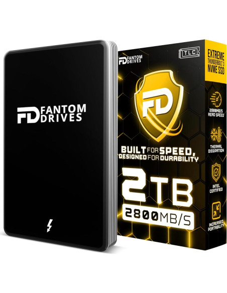 SSD Externo Fantom Drives eXtreme 2TB Thunderbolt 3 2800MB/s SSD Externo Fantom Drives eXtreme 2TB Thunderbolt 3 2800MB/s