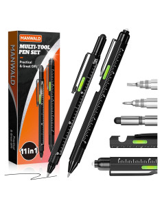 Bolígrafo multitool 11 en 1 MANWALD con luz LED