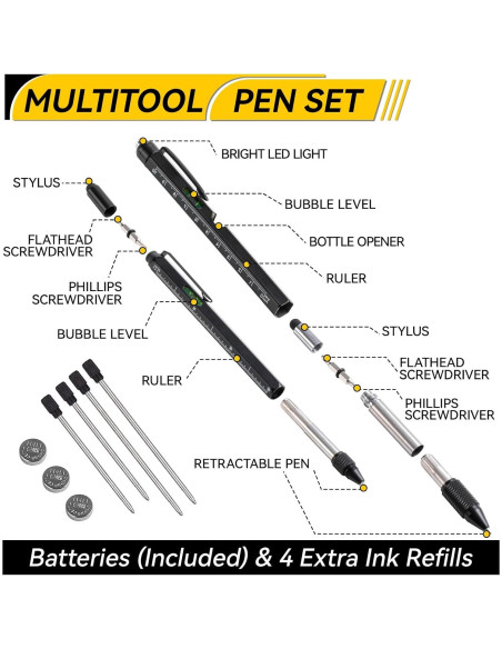 Bolígrafo multitool 11 en 1 MANWALD con luz LED Bolígrafo multitool 11 en 1 MANWALD con luz LED