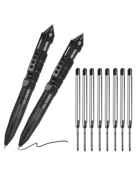 Bolígrafo Táctico YUNLOVXEE - 2 en 1 con Recargas Bolígrafo Táctico YUNLOVXEE - 2 en 1 con Recargas