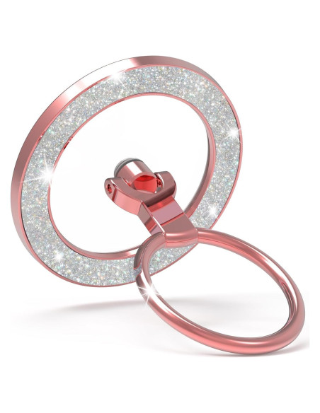 Soporte Magnético para Teléfono MagSafe Cymoyak Glitter Rosa Soporte Magnético para Teléfono MagSafe Cymoyak Glitter Rosa