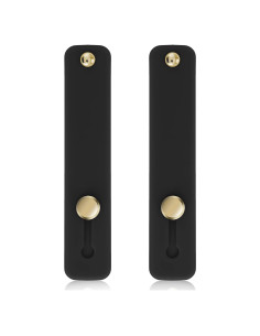 Soporte de Dedo para Teléfono WLLHYF - 2 Piezas Silicona Negra