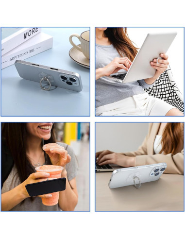 Soporte de Anillo para Teléfono Ymapinc 4 Pcs Transparente