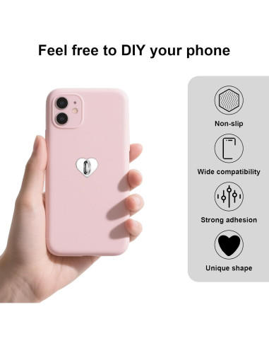 Soporte de anillo para teléfono celular Gosknor 8 piezas plata