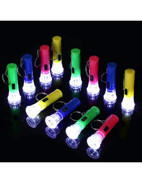 200 Mini Linternas de Llavero LED Geelin 6 Colores 6.6 cm 200 Mini Linternas de Llavero LED Geelin 6 Colores 6.6 cm