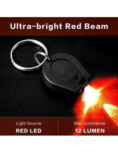 Paquete de 100 Linternas LED Rojo RaySoar para Observación Nocturna