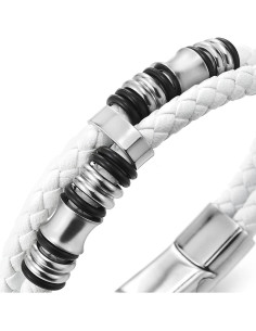 Pulsera de Cuero Trenzado COOLSTEELANDBEYOND para Hombre 2