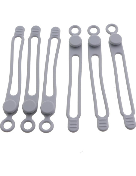 12 Correas de Silicona Reutilizables para Organizar Cables 12 Correas de Silicona Reutilizables para Organizar Cables