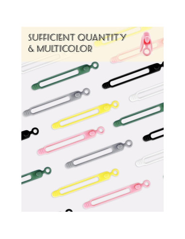 36 Correas de Silicona GAUENEEN para Organizar Cables Multicolor