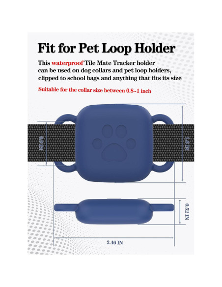 Soporte de Collar de Perro Rzttwl para Tile Mate 2022-2024 Soporte de Collar de Perro Rzttwl para Tile Mate 2022-2024
