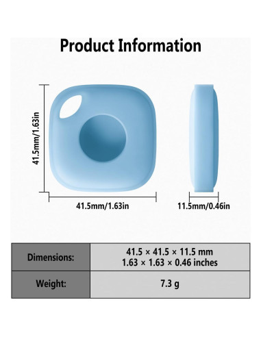 Funda de Silicona Geiomoo para Tile Mate 2024 - Azul Luminiscente