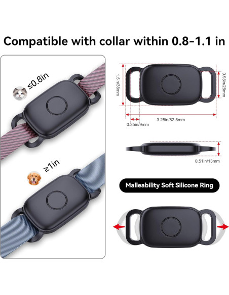 Soporte para Collar de Perro DDJ para Tile Life360 Pro 2024 - 2-Pack Soporte para Collar de Perro DDJ para Tile Life360 Pro 2024 - 2-Pack