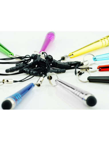 Paquete de 12 Bolígrafos Stylus Cortos Eco-Fused - Multicolor