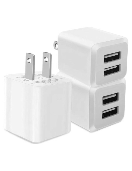 Cargador de Pared USB Doble Puerto SHENZHEN OFSPOWER 3 Pack Cargador de Pared USB Doble Puerto SHENZHEN OFSPOWER 3 Pack