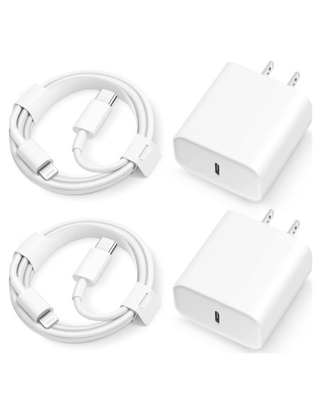 Cargador Rápido USB-C 20W para iPhone 14/13/12/11 - 2 Pack Cargador Rápido USB-C 20W para iPhone 14/13/12/11 - 2 Pack