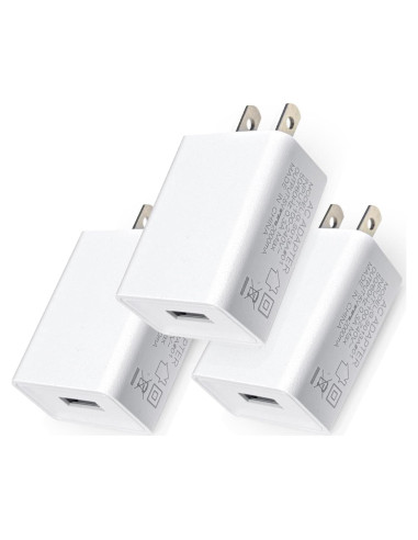Paquete de 3 Cargadores de Pared USB 5V 2A QCCQY