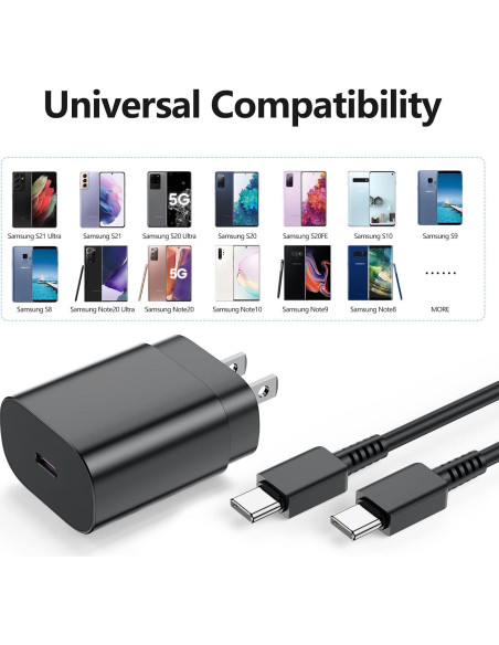 Paquete de 2 Cargadores USB-C 25W TUMABER con Cable 2m Paquete de 2 Cargadores USB-C 25W TUMABER con Cable 2m
