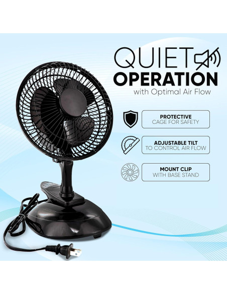 Ventilador de escritorio RamPro 6.35 cm 2 velocidades negro Ventilador de escritorio RamPro 6.35 cm 2 velocidades negro