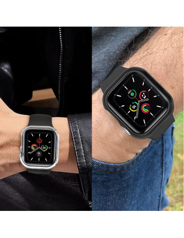 Funda Bumper para Apple Watch 44mm Jaroco - Negro y Transparente