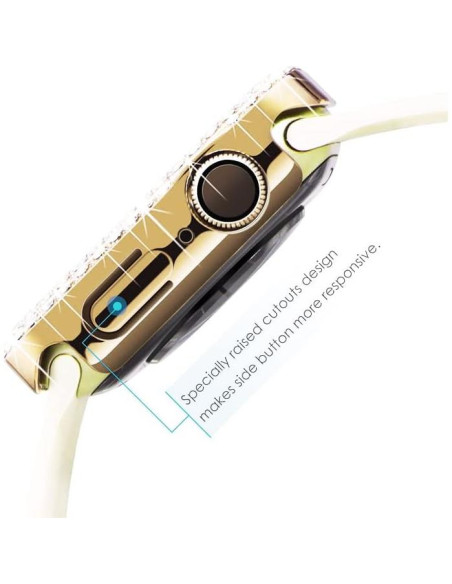 Funda Brillante HANKN para Apple Watch 45mm - Protector Vidrio Templado Funda Brillante HANKN para Apple Watch 45mm - Protector Vidrio Templado