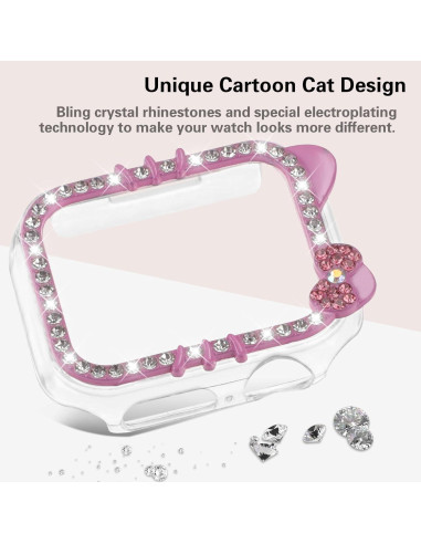 Funda de Gato de Caricatura FXLMEITW para Apple Watch 46mm