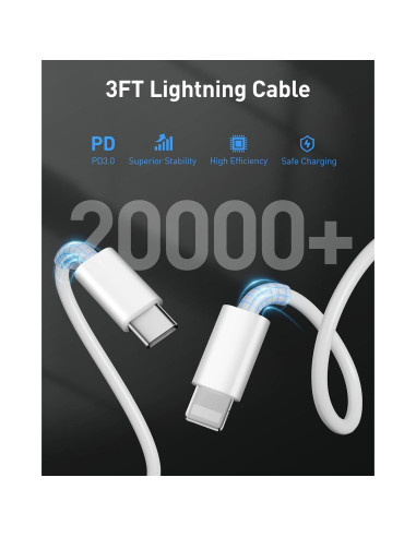 Cargador Rápido para Auto Heyuan 67W 3 Puertos USB-C iPhone