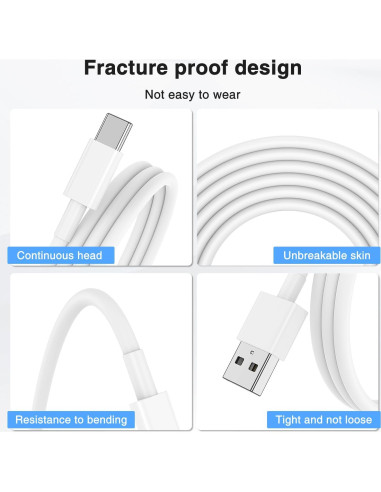 Paquete de 3 Cables USB A a C 3FT Deloni para iPhone 15/16