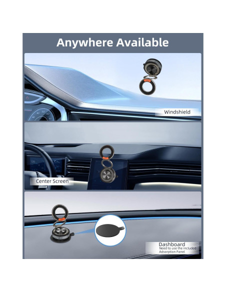 Soporte Magnético de Succión Ajustable 360 para Auto - Succi Soporte Magnético de Succión Ajustable 360 para Auto - Succi