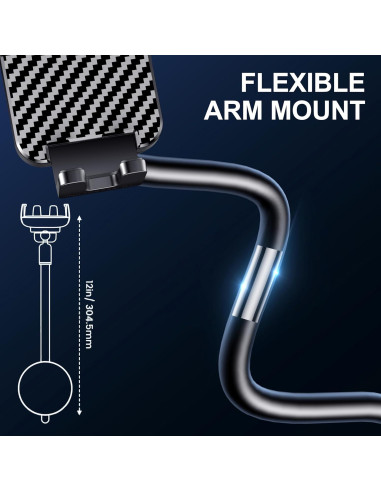Soporte para Teléfono de Coche BIPOPIBO Cuello Flexible Antivibración