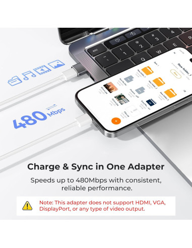 Adaptador USB a USB-C Basesailor 4Pack para iPhone y más