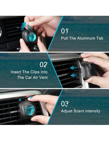 Ambientador de Aire para Coche JUSTTOP Oceánico 4 Clips 4ml